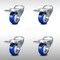 Service Caster 3 Inch SS Blue Polyurethane Swivel Bolt Hole Caster Set with Total Lock Brake SCC-SSBHTTL20S314-PPUB-BLUE-4 - alternate 1